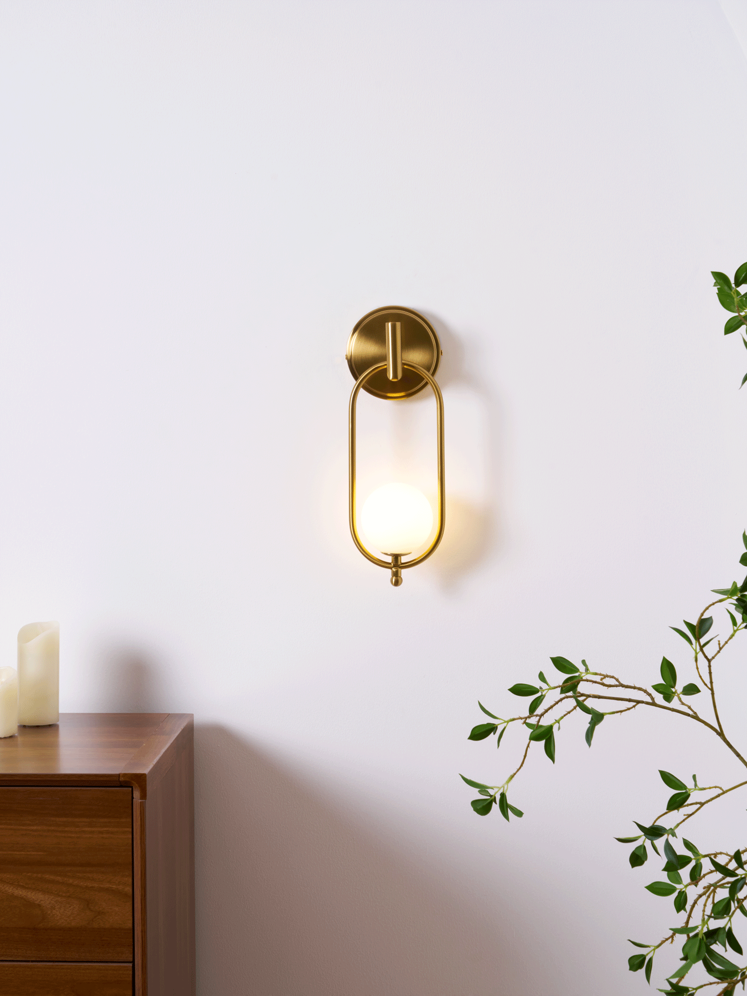 Cumirisra Modern Minimalist Brass Glass Wall Light-Neutral Decor