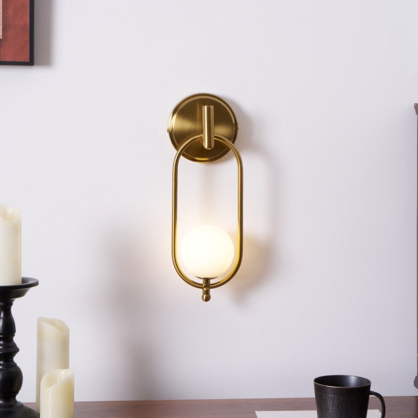 Cumirisra Modern Minimalist Brass Glass Wall Light-Neutral Decor