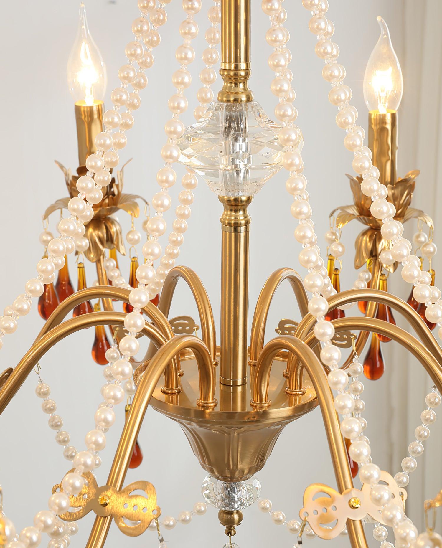 Ormirara Postmodern Luxury Amber Crystal Chandelier-Neutral Decor