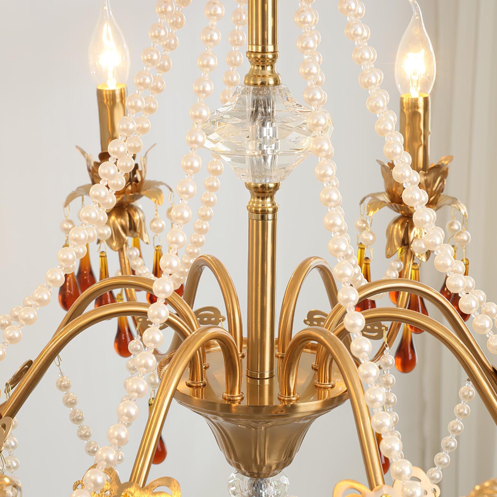 Ormirara Postmodern Luxury Amber Crystal Chandelier-Neutral Decor
