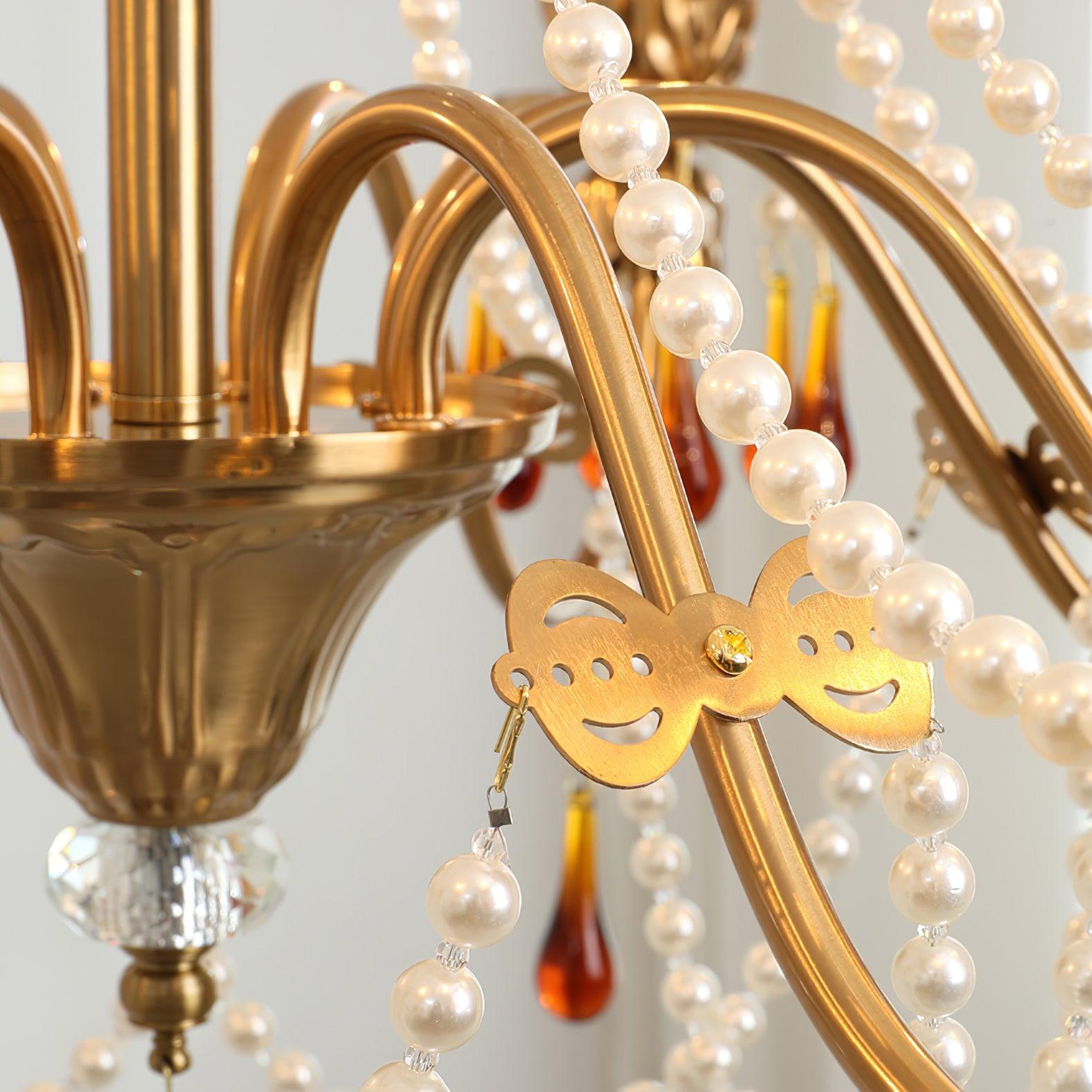 Ormirara Postmodern Luxury Amber Crystal Chandelier-Neutral Decor