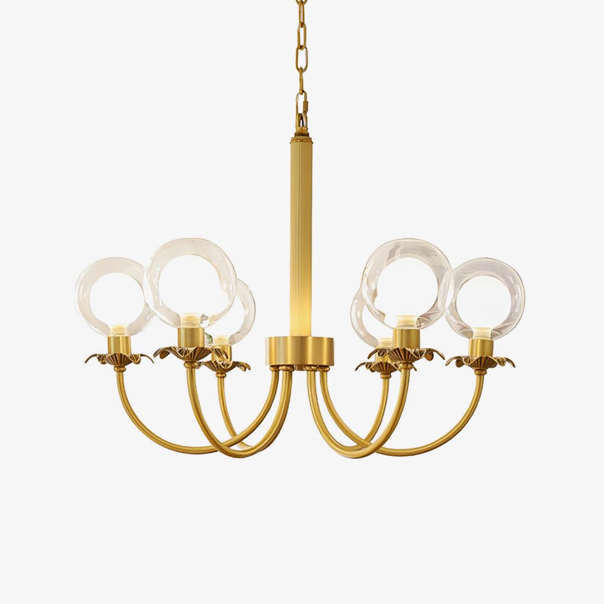 Crown Classic Glass Chandelier-Neutral Decor