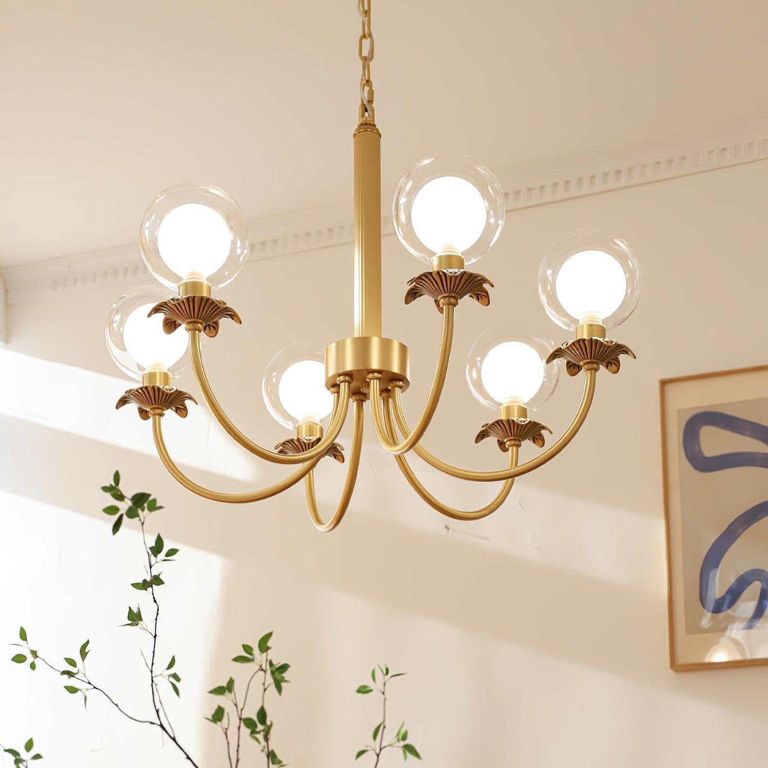 Crown Classic Glass Chandelier-Neutral Decor