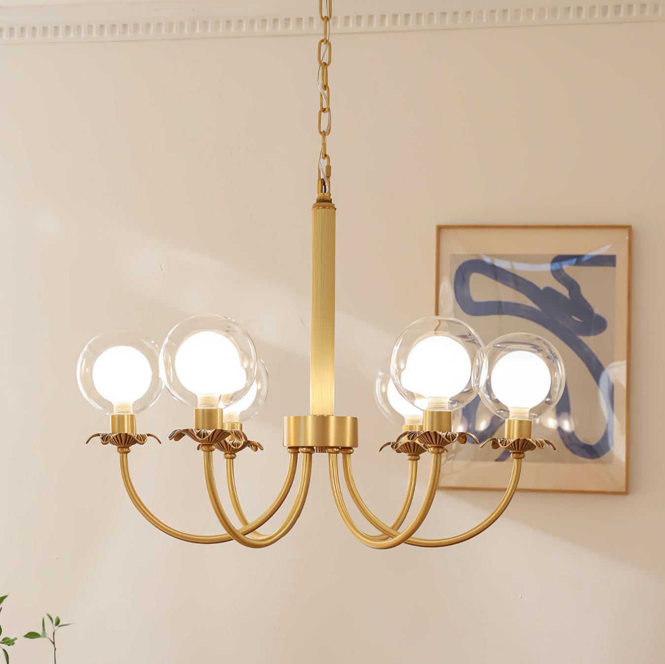 Crown Classic Glass Chandelier-Neutral Decor