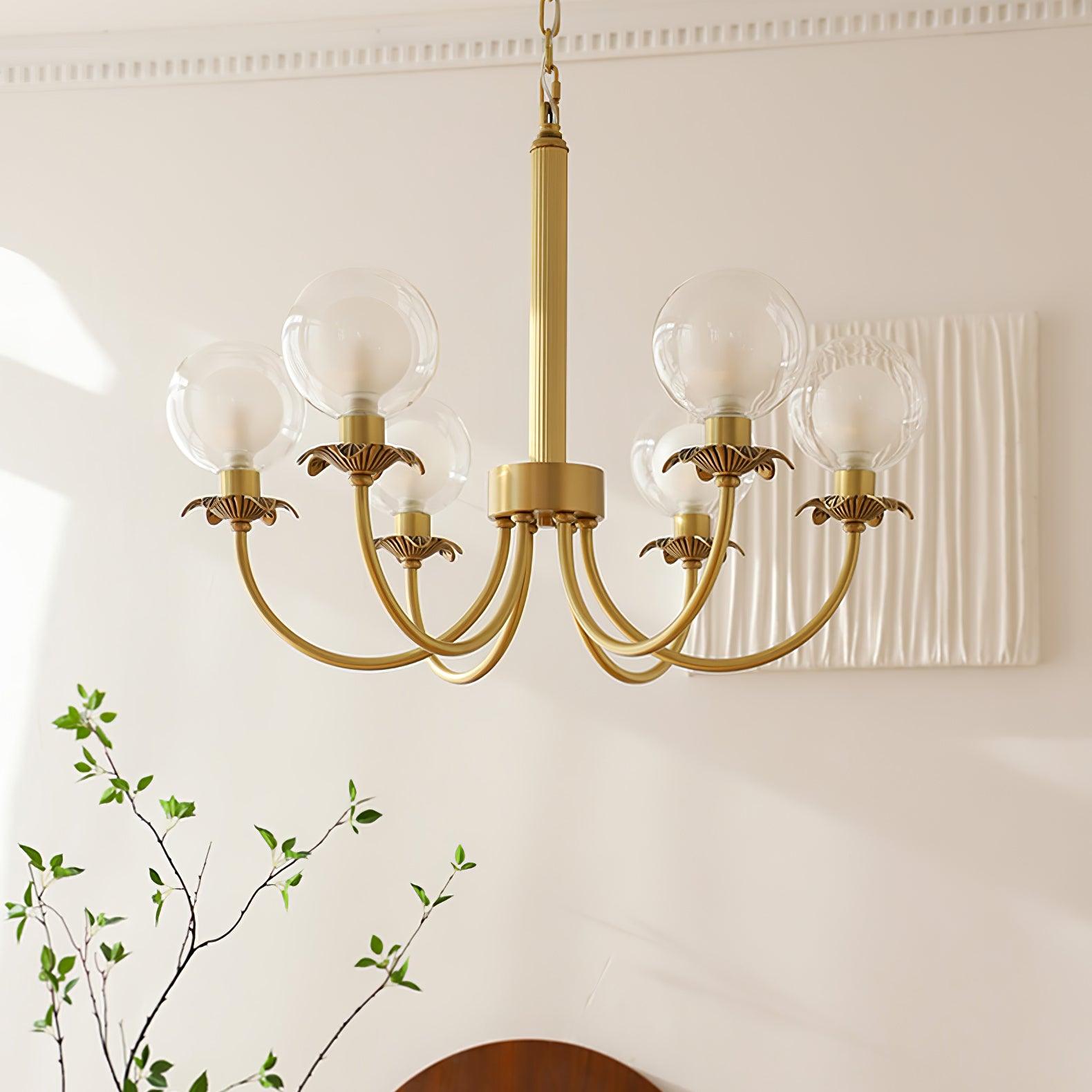 Crown Classic Glass Chandelier-Neutral Decor