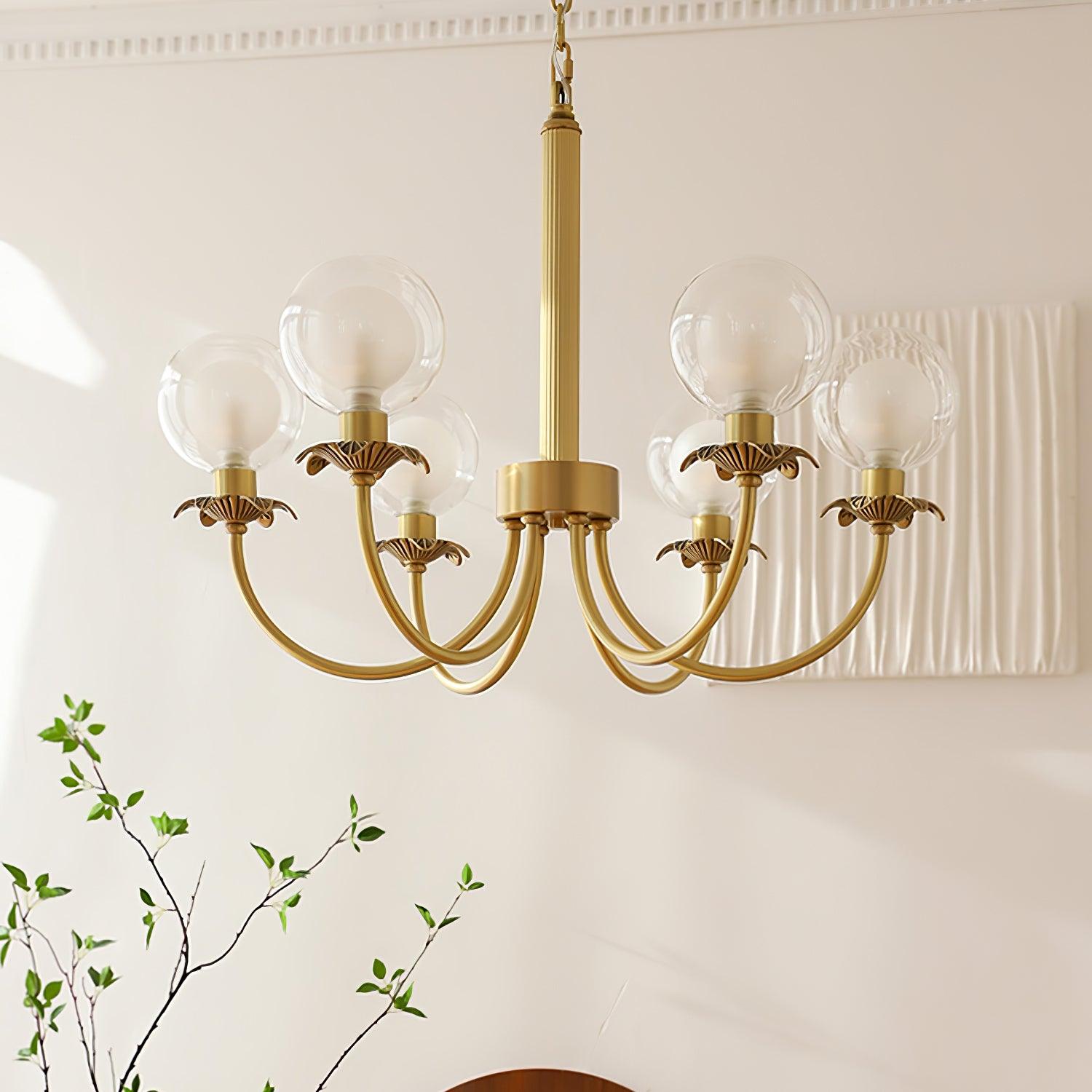 Crown Classic Glass Chandelier-Neutral Decor