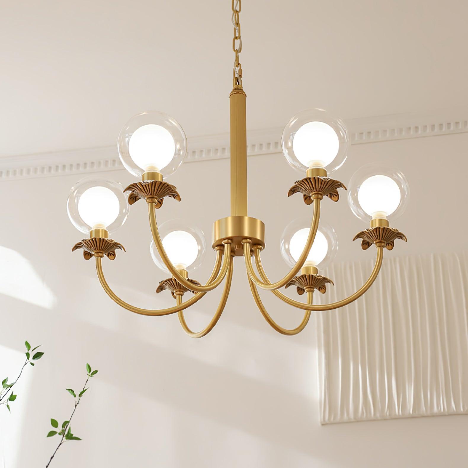Crown Classic Glass Chandelier-Neutral Decor