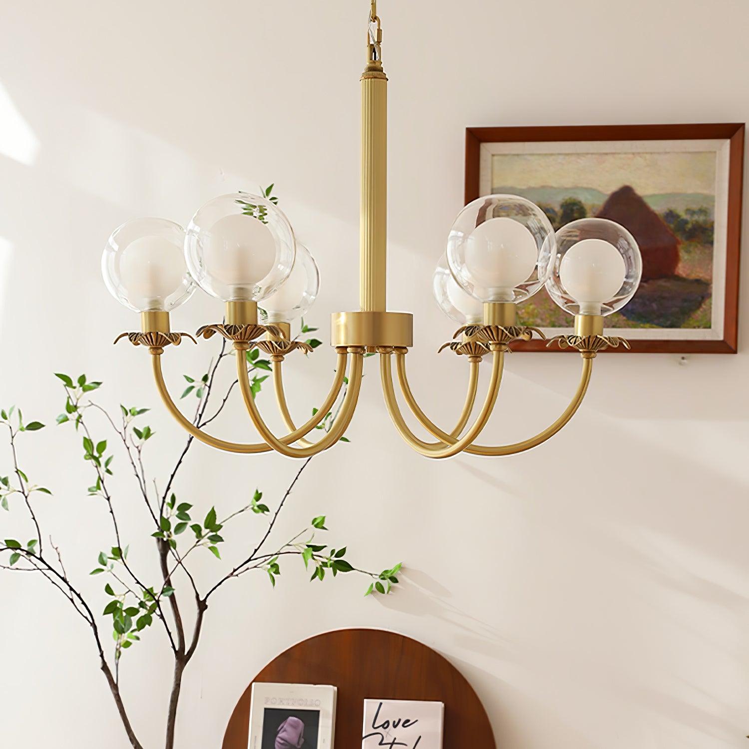 Crown Classic Glass Chandelier-Neutral Decor