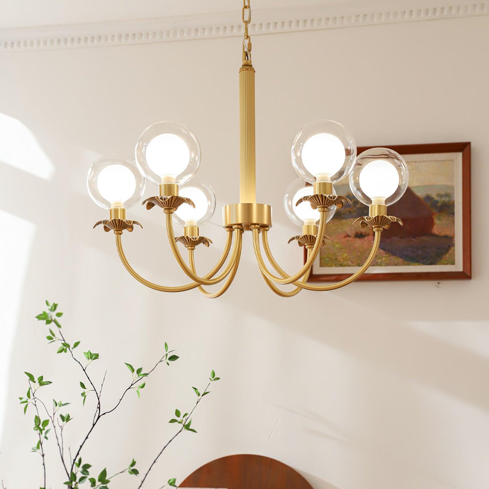 Crown Classic Glass Chandelier-Neutral Decor