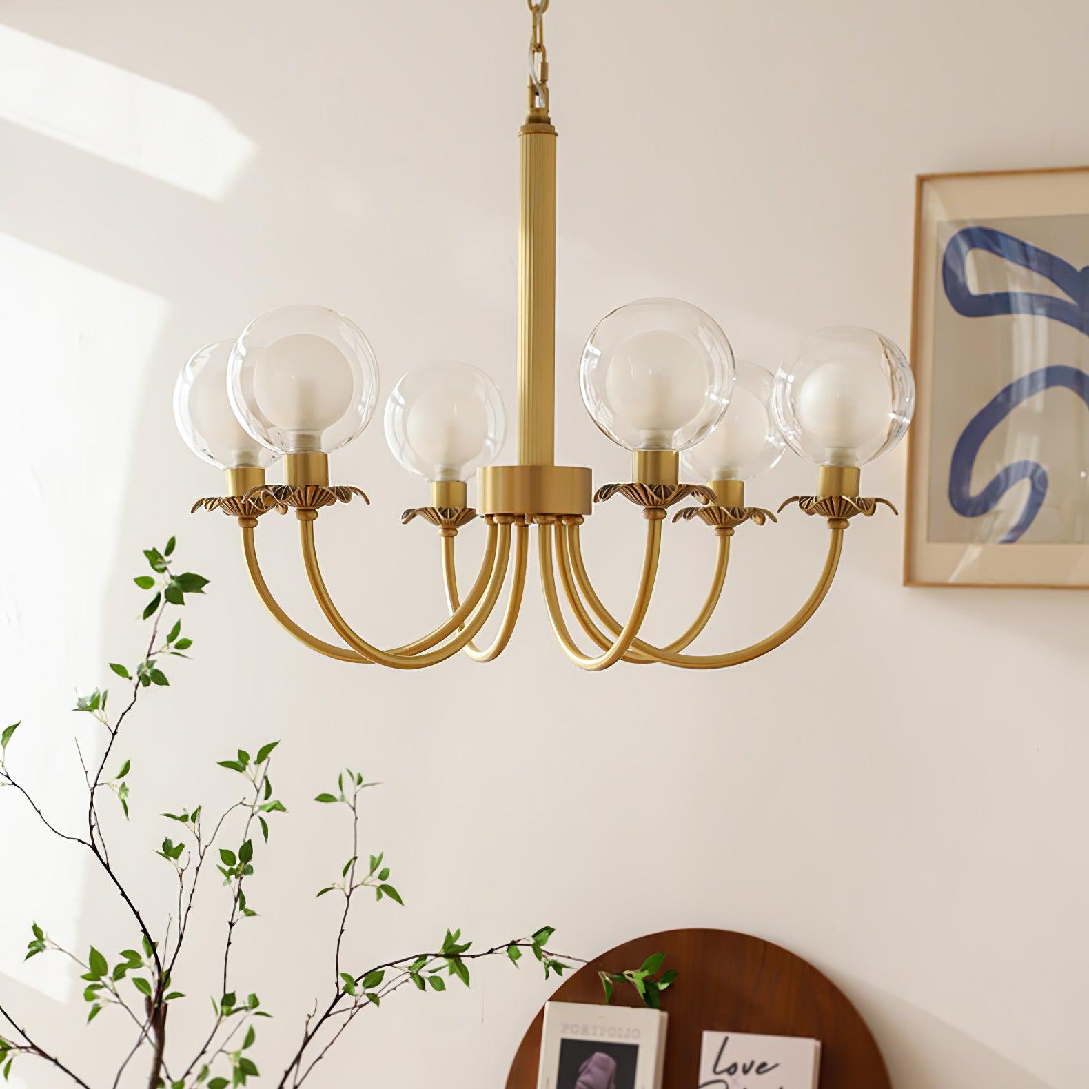 Crown Classic Glass Chandelier-Neutral Decor