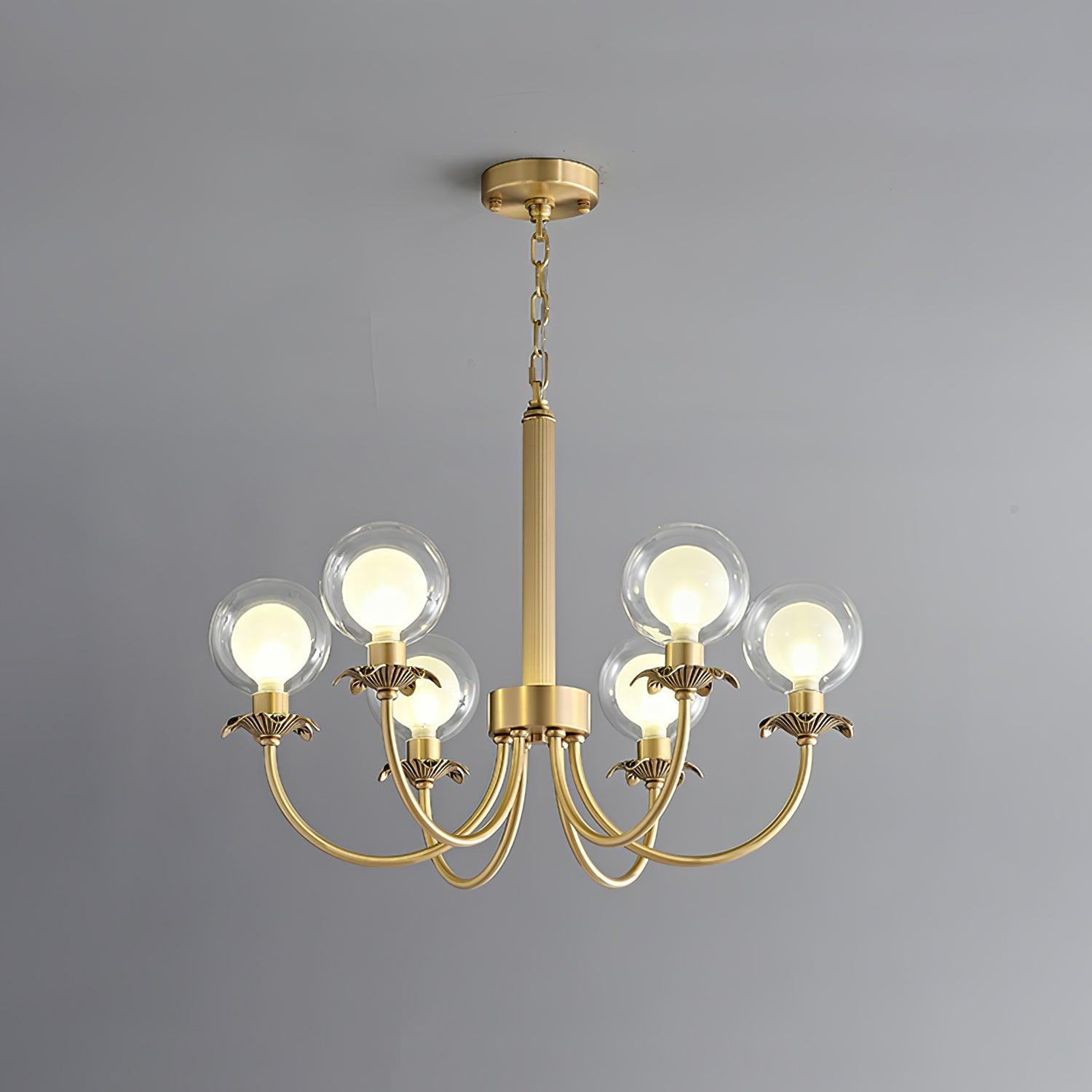 Crown Classic Glass Chandelier-Neutral Decor