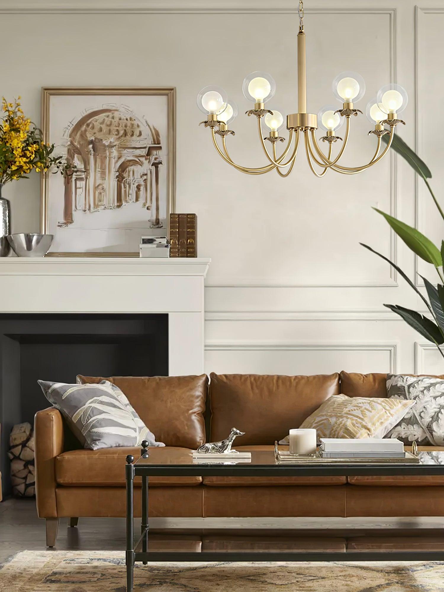 Crown Classic Glass Chandelier-Neutral Decor