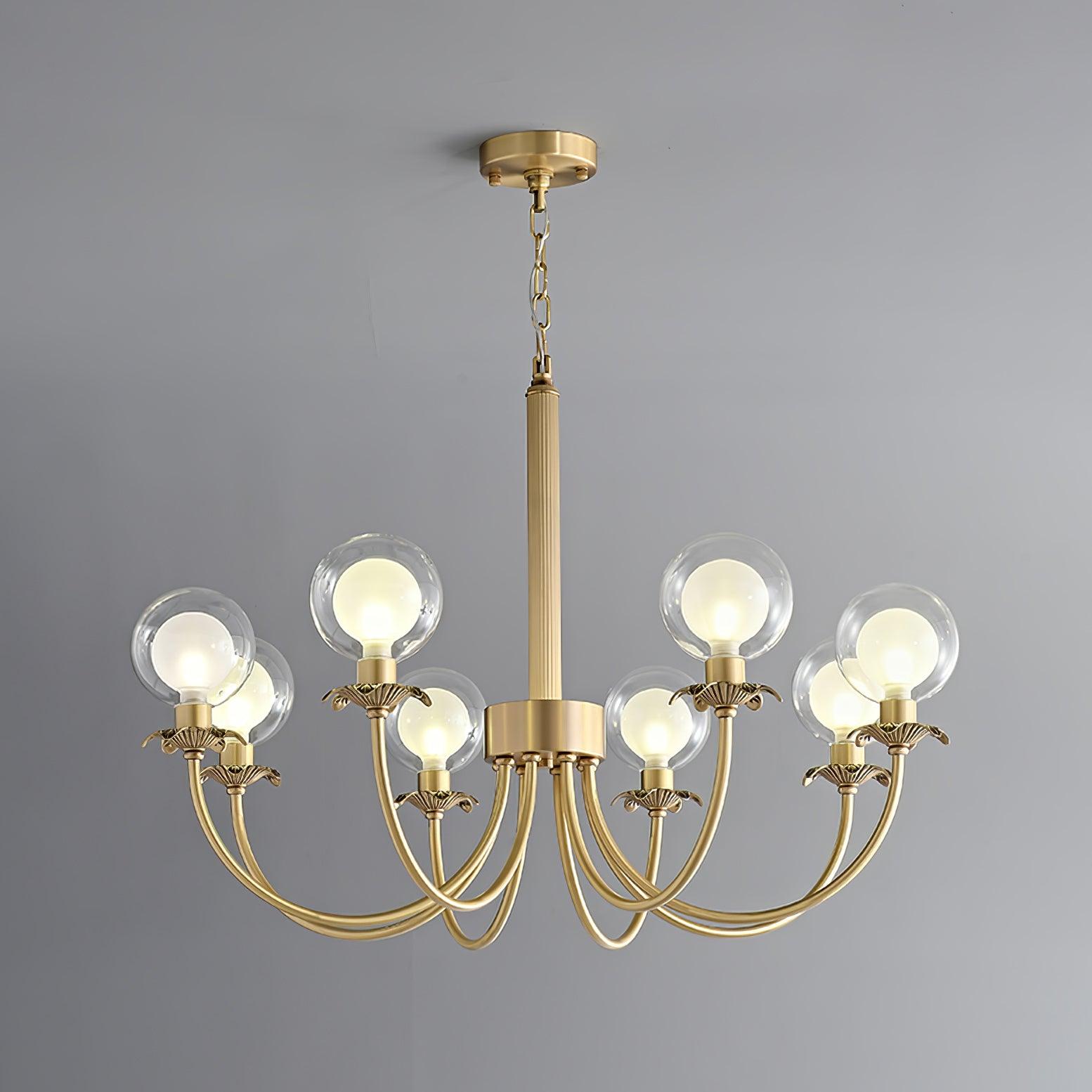 Crown Classic Glass Chandelier-Neutral Decor