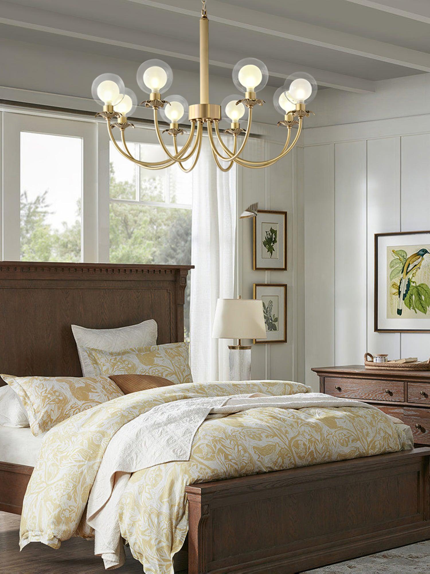 Crown Classic Glass Chandelier-Neutral Decor