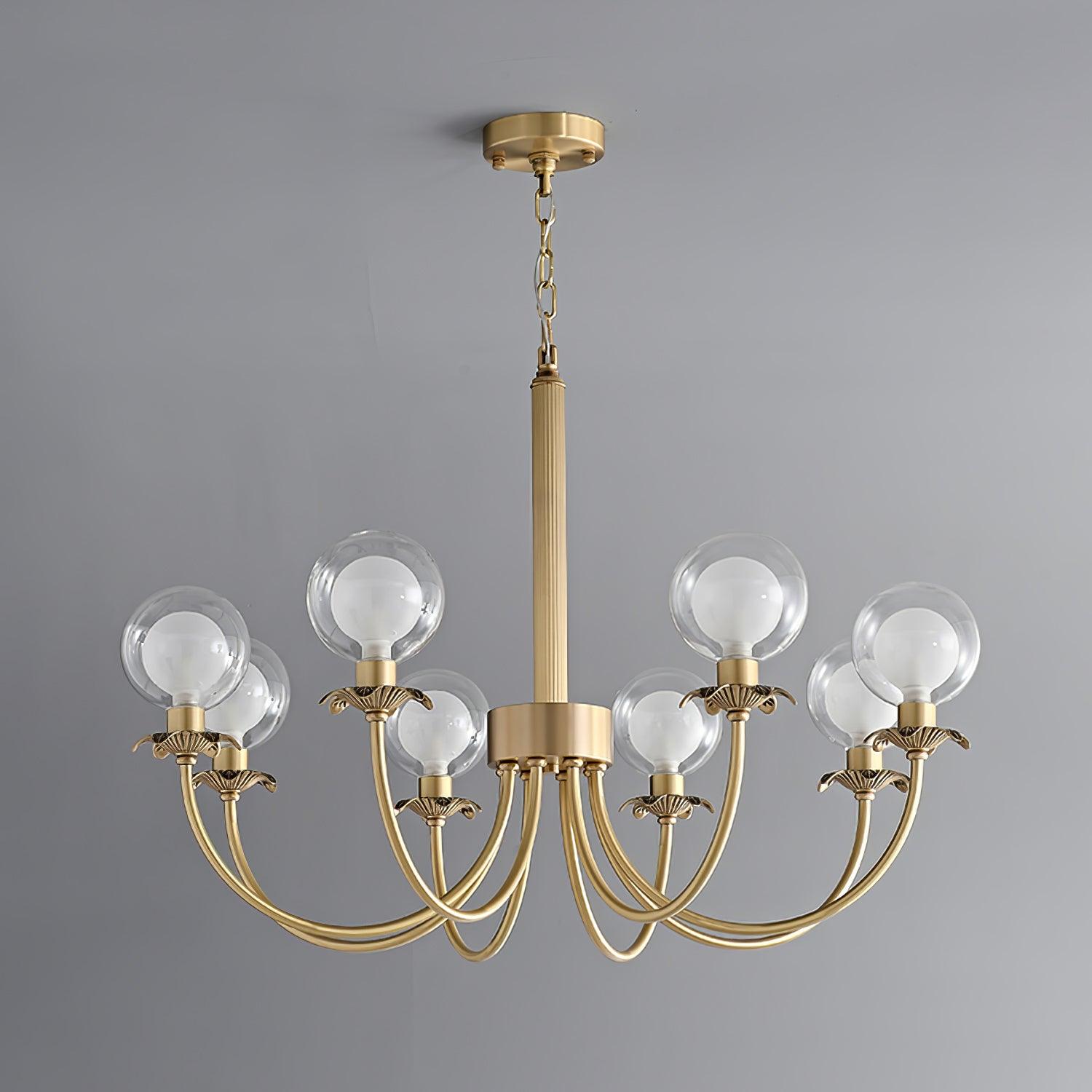 Crown Classic Glass Chandelier-Neutral Decor