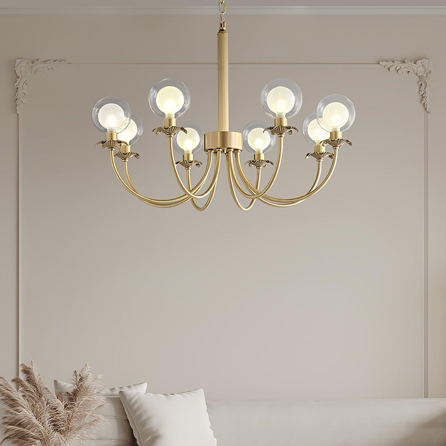 Crown Classic Glass Chandelier-Neutral Decor