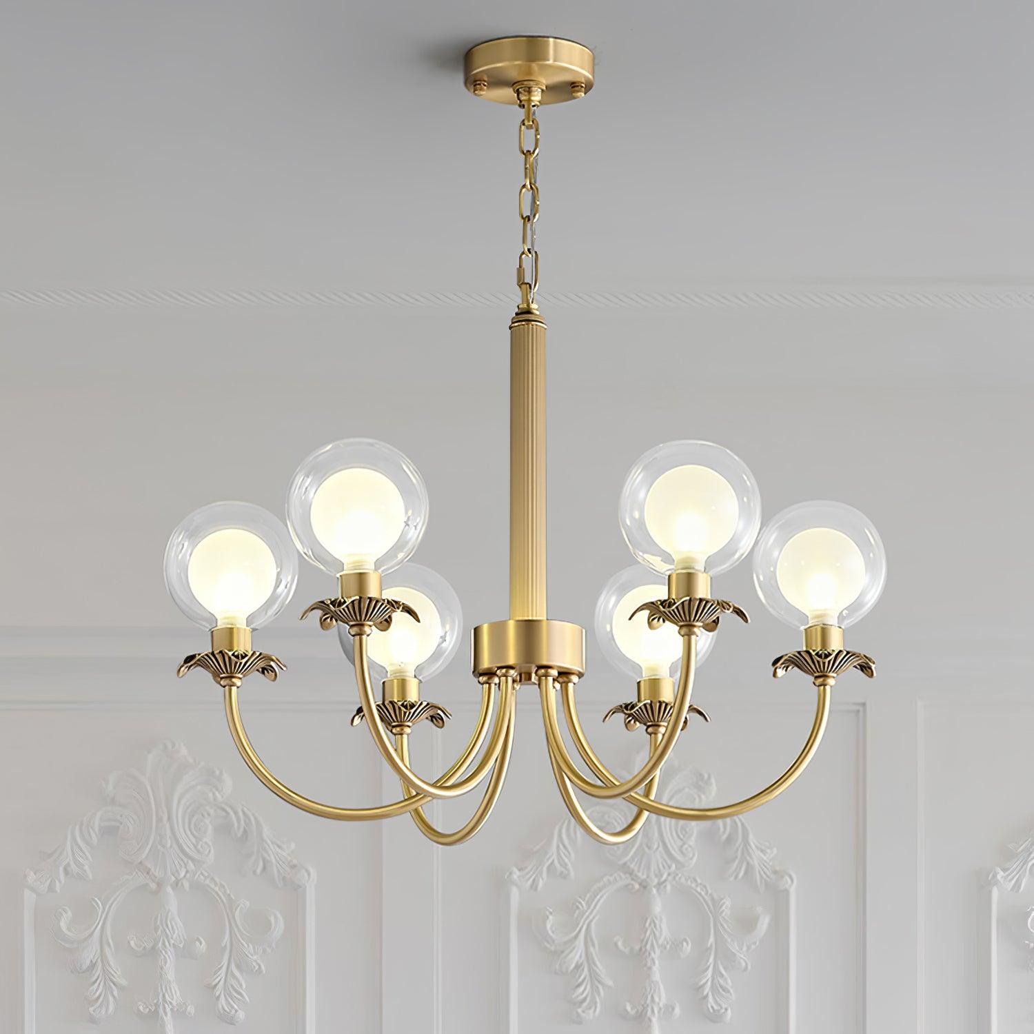 Crown Classic Glass Chandelier-Neutral Decor