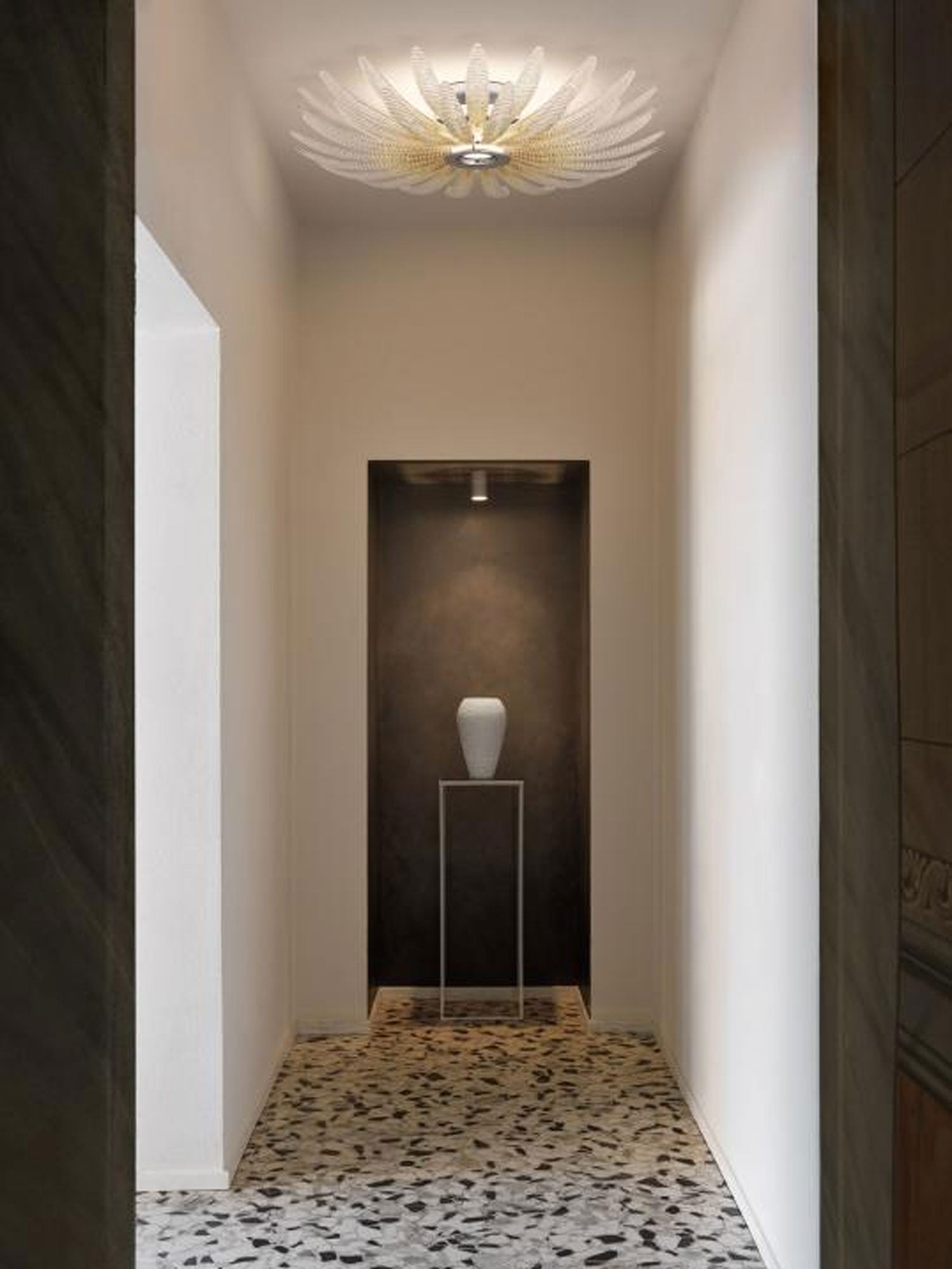 Aurelia Glass Petal Ceiling Light-Neutral Decor