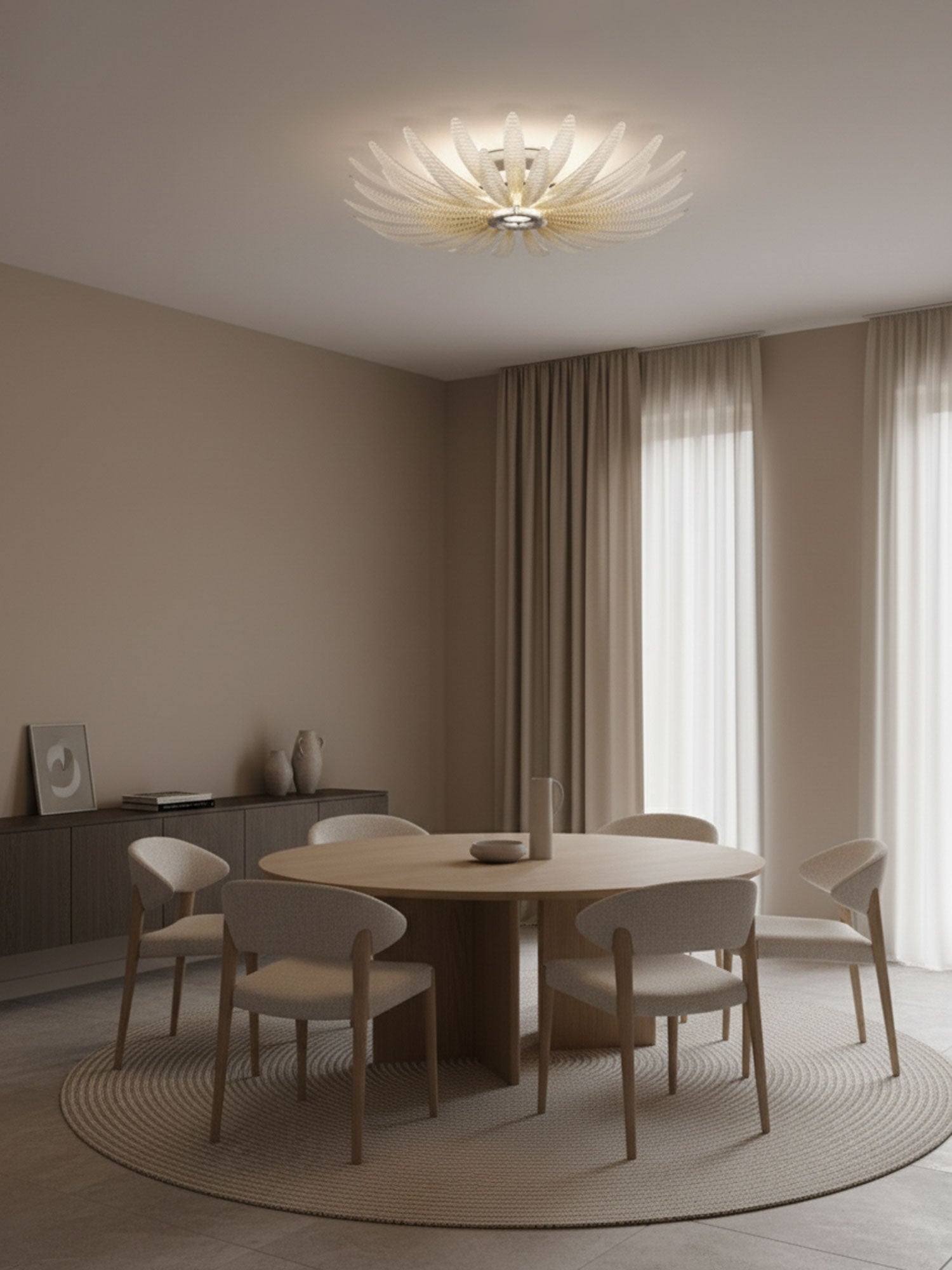 Aurelia Glass Petal Ceiling Light-Neutral Decor