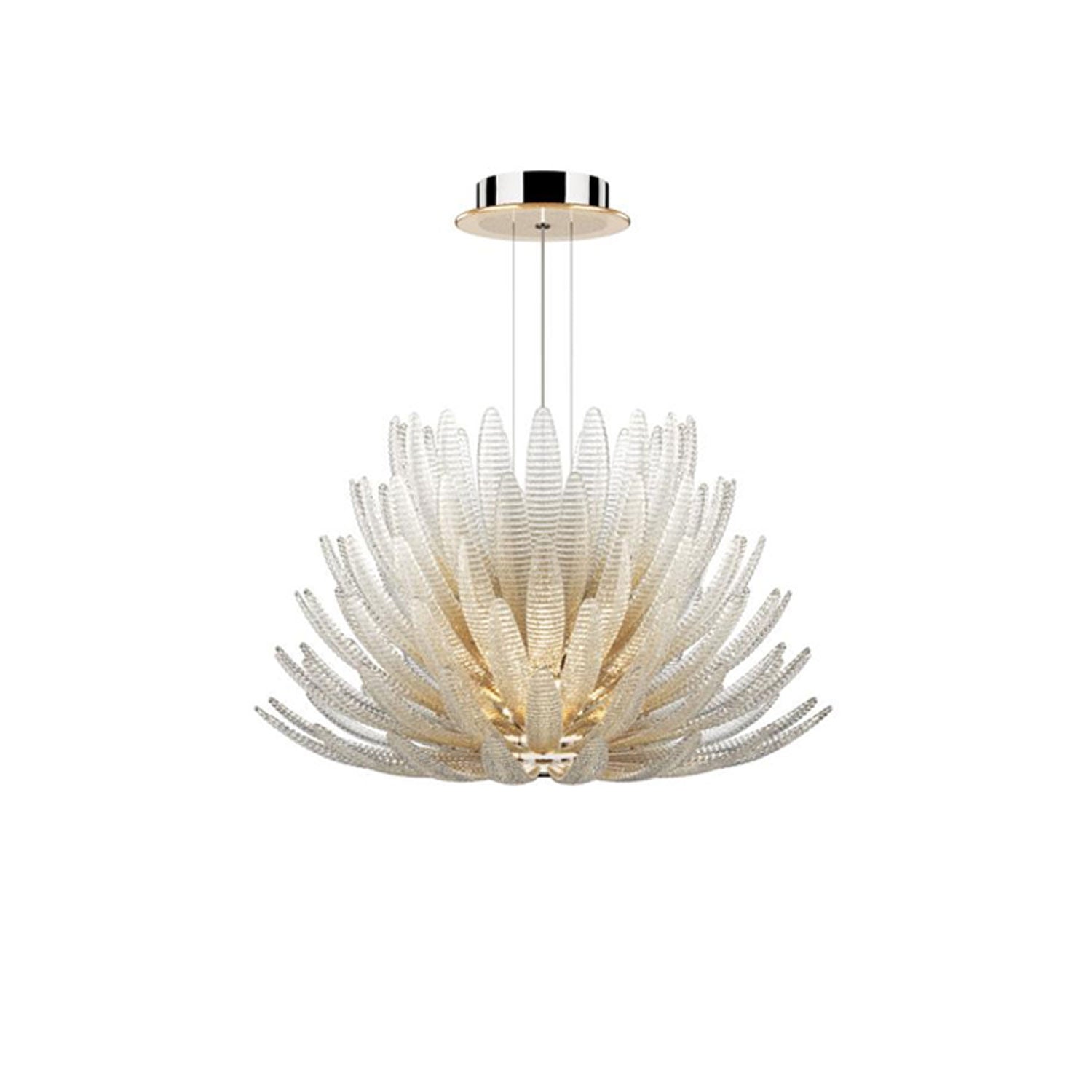 Aurelia Glass Petal Chandelier-Neutral Decor