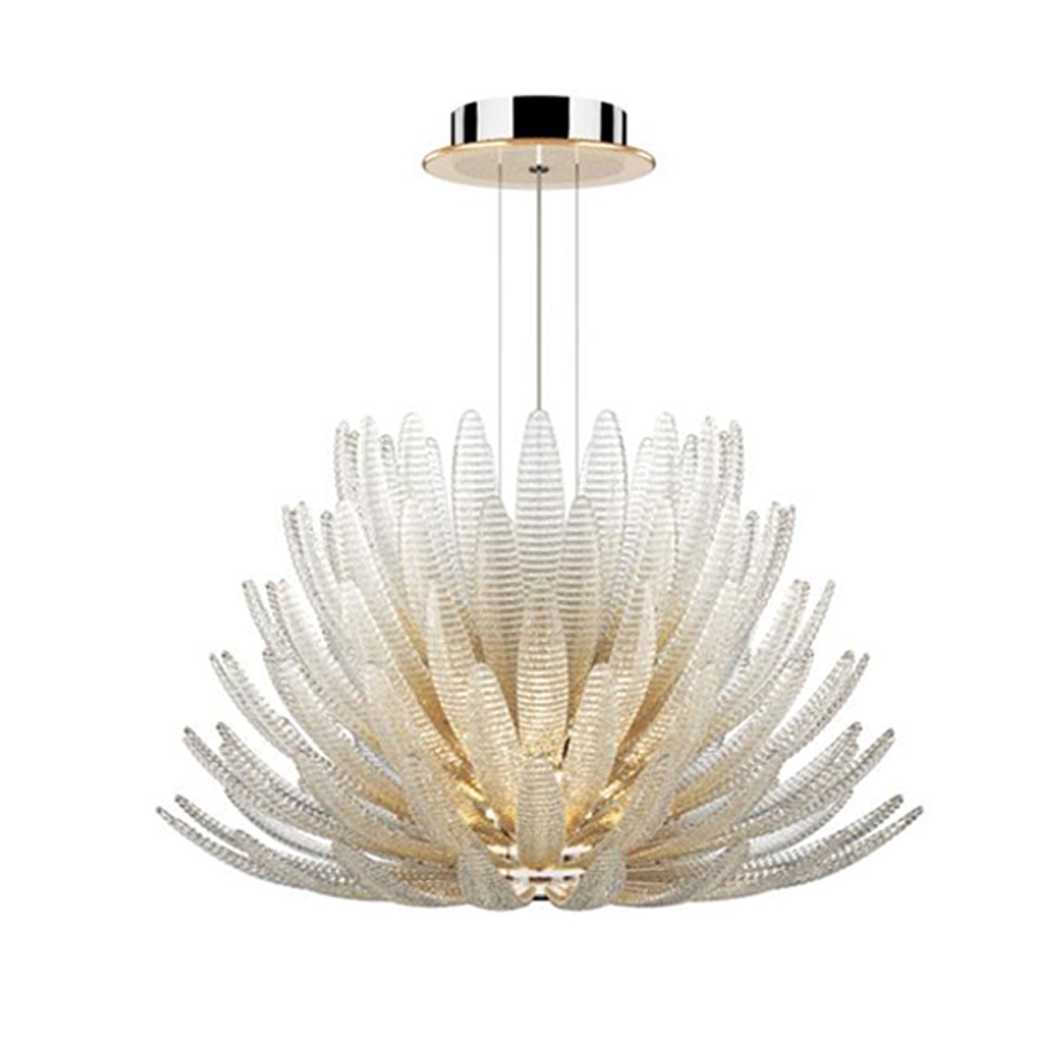 Aurelia Glass Petal Chandelier-Neutral Decor