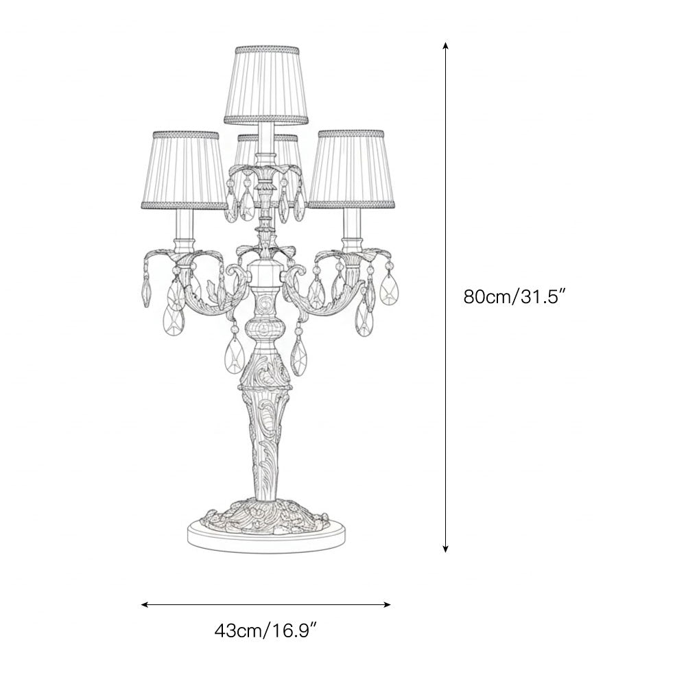 The Aurelia Table Lamp shown on a bedside table.