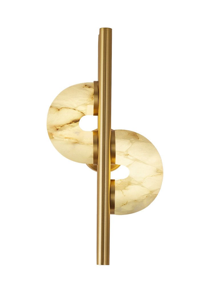 Sypre Dual Disc Artistic Alabaster Wall Lamp-Neutral Decor