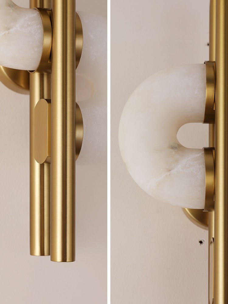 Sypre Dual Disc Artistic Alabaster Wall Lamp-Neutral Decor