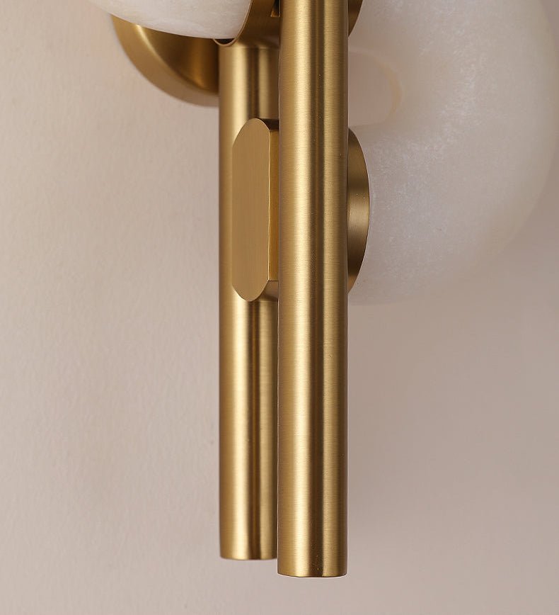 Sypre Dual Disc Artistic Alabaster Wall Lamp-Neutral Decor
