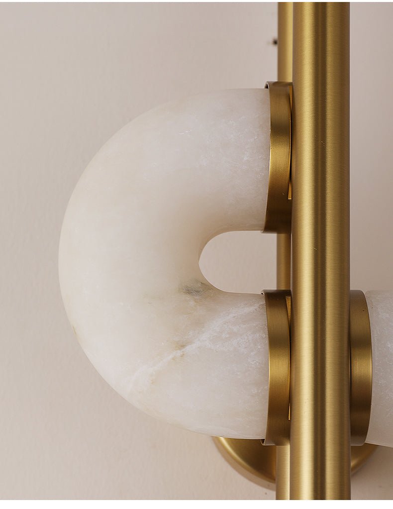 Sypre Dual Disc Artistic Alabaster Wall Lamp-Neutral Decor