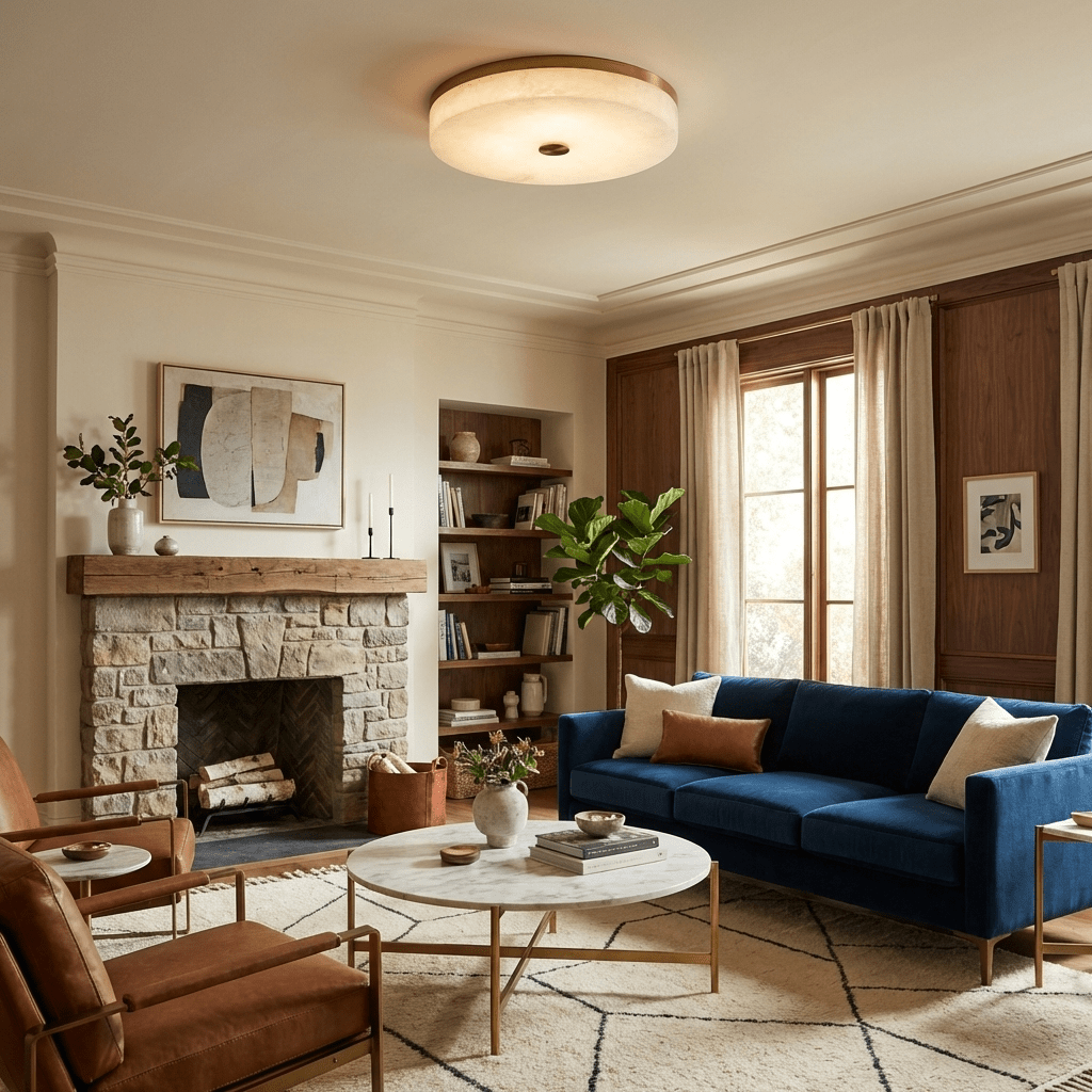 Aurelia Alabaster Ceiling Light-Neutral Decor