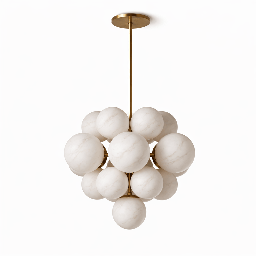 Aurelia Alabaster Cluster Chandelier-Neutral Decor