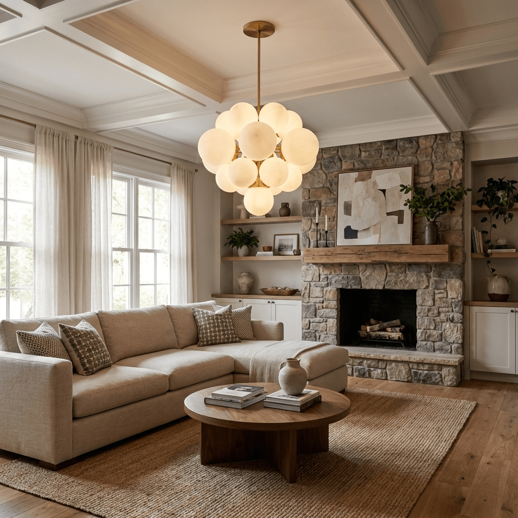 Aurelia Alabaster Cluster Chandelier-Neutral Decor