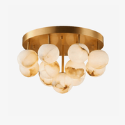 Aurelia Alabaster Globe Ceiling Light-Neutral Decor