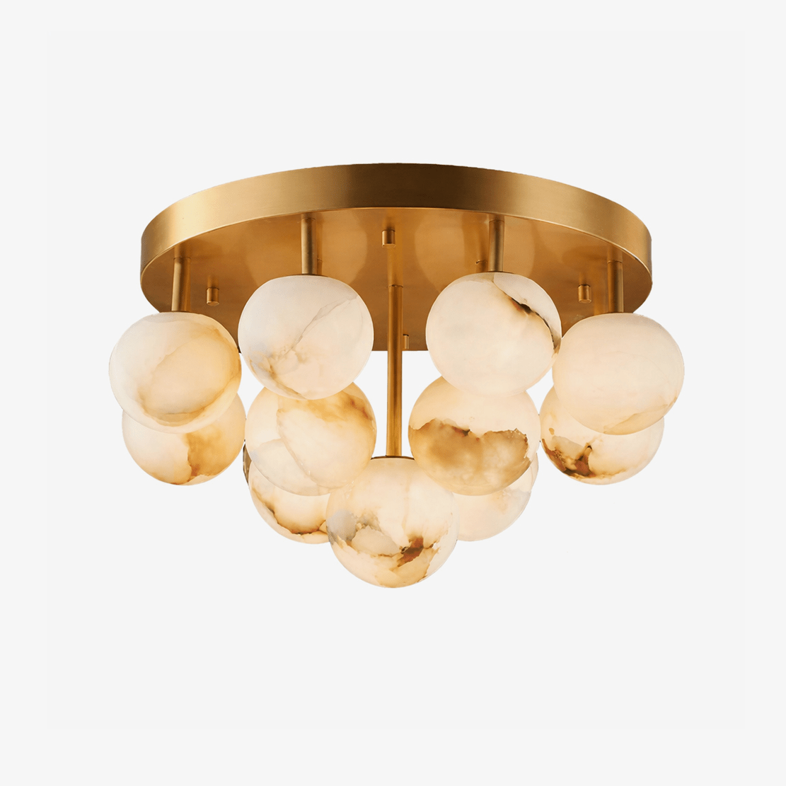 Aurelia Alabaster Globe Ceiling Light-Neutral Decor