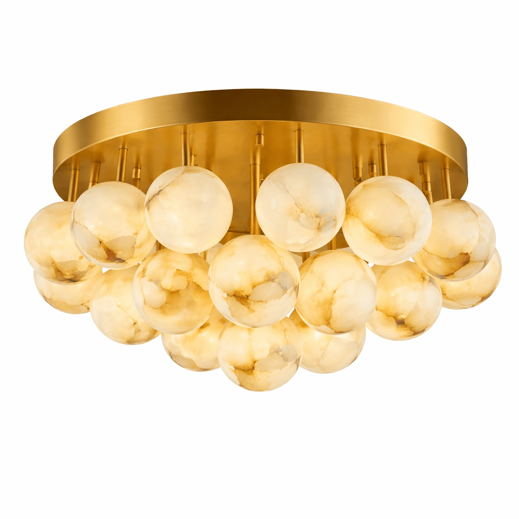 Aurelia Alabaster Globe Ceiling Light-Neutral Decor