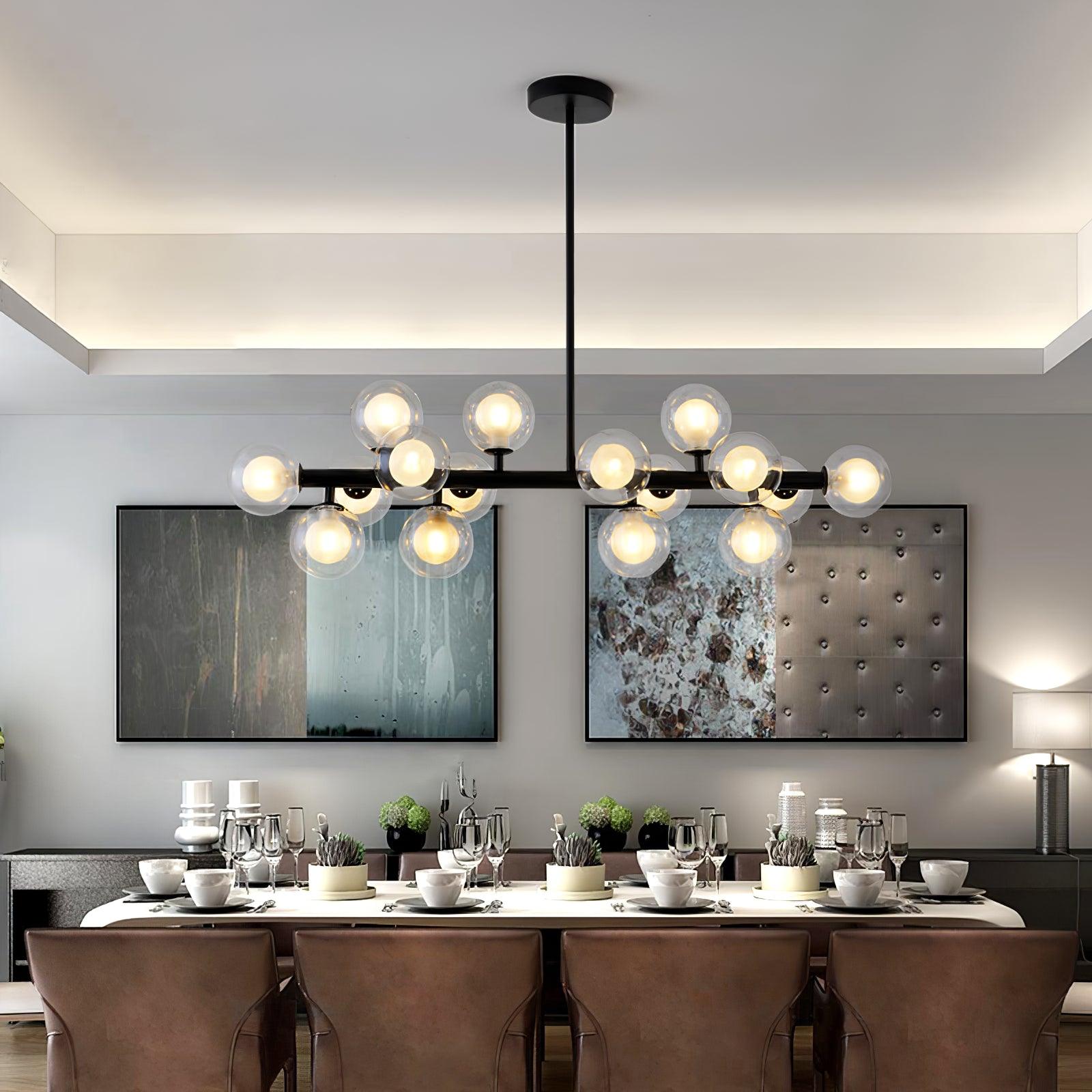 Lustra Chandelier Glass and Minimalist-Neutral Decor