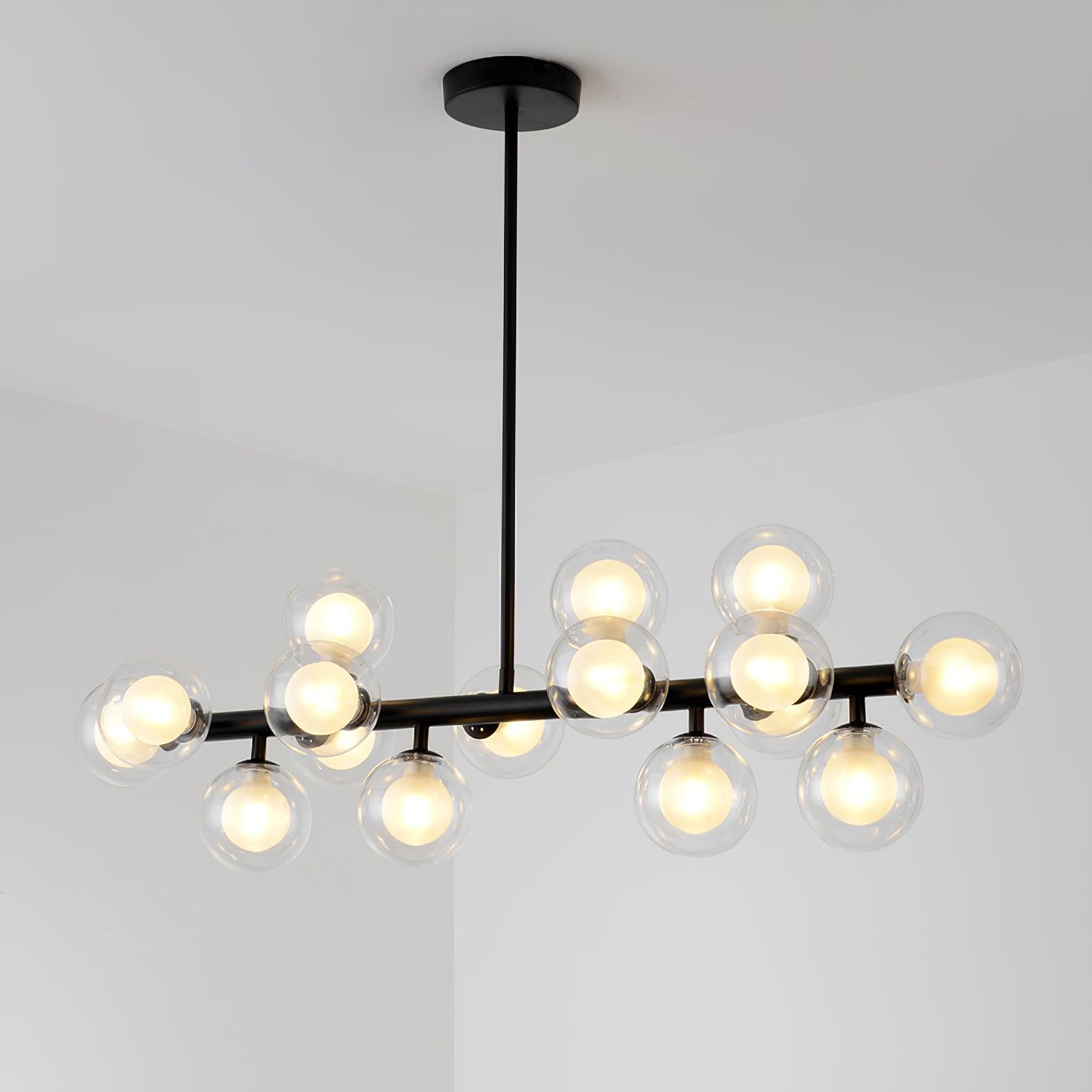 Lustra Chandelier Glass and Minimalist-Neutral Decor