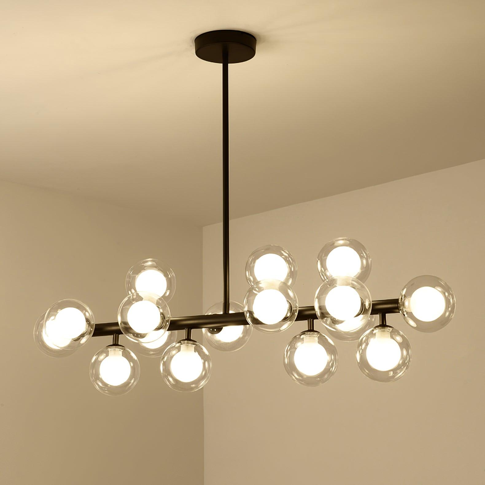 Lustra Chandelier Glass and Minimalist-Neutral Decor