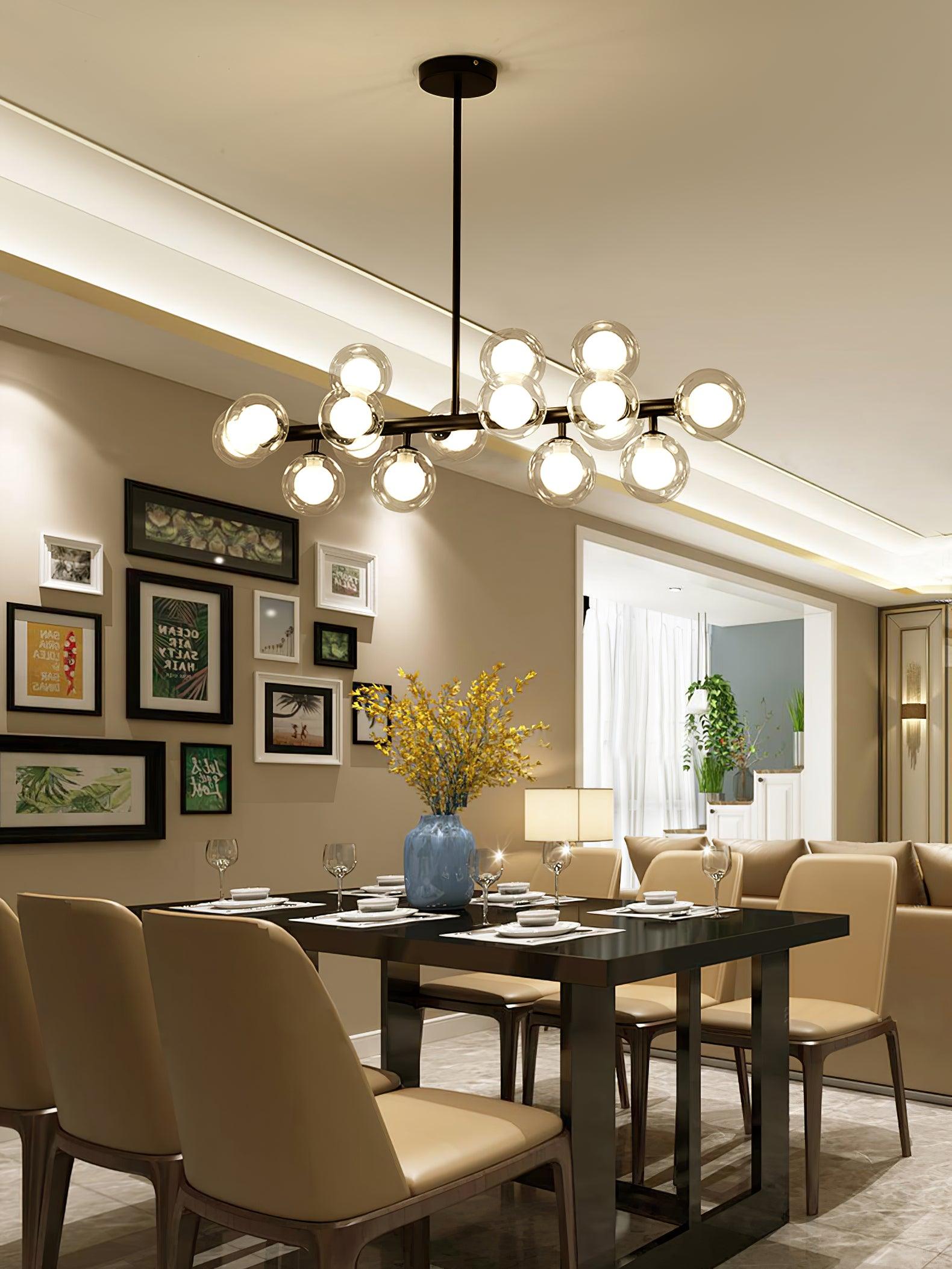 Lustra Chandelier Glass and Minimalist-Neutral Decor