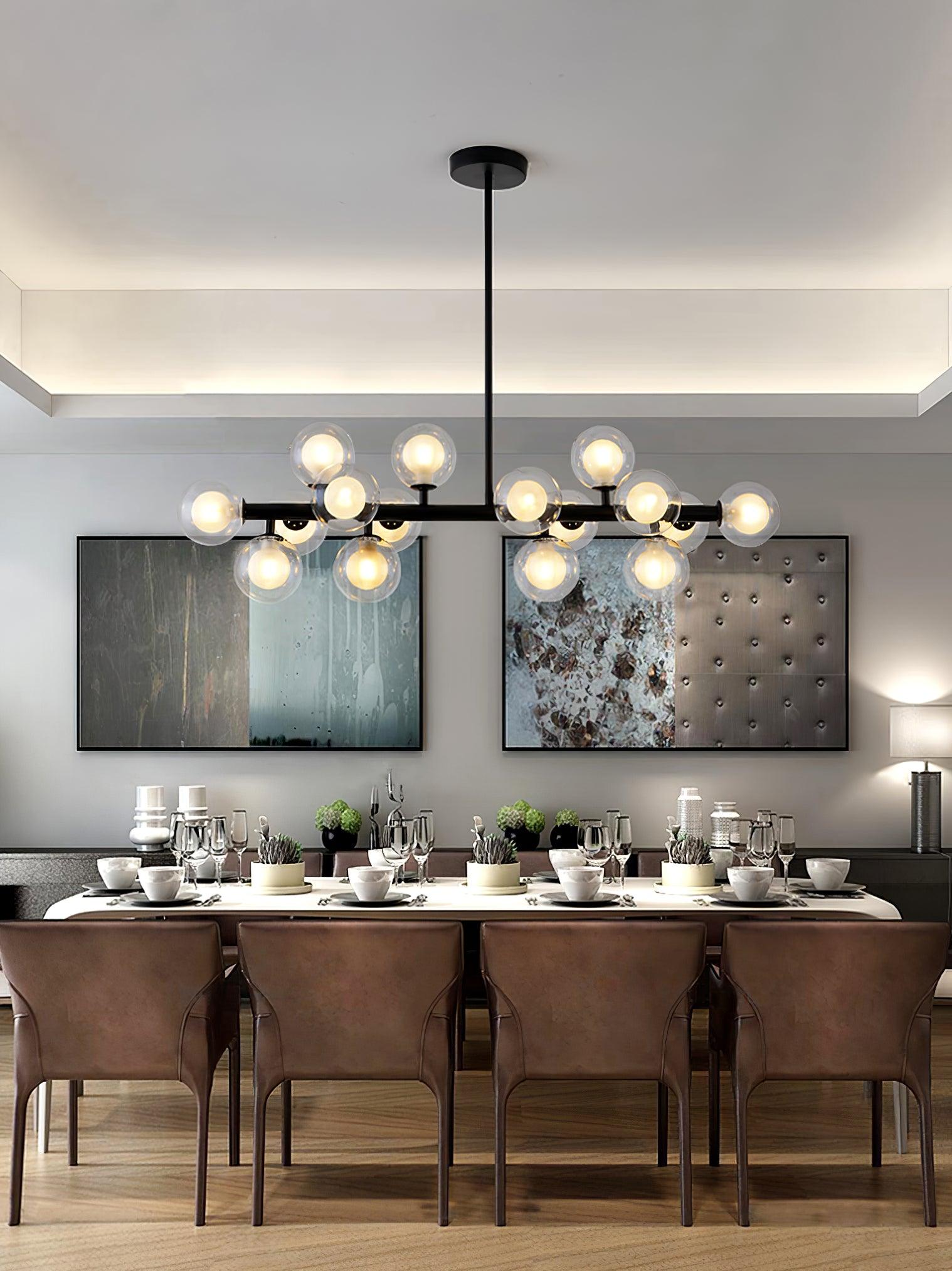 Lustra Chandelier Glass and Minimalist-Neutral Decor