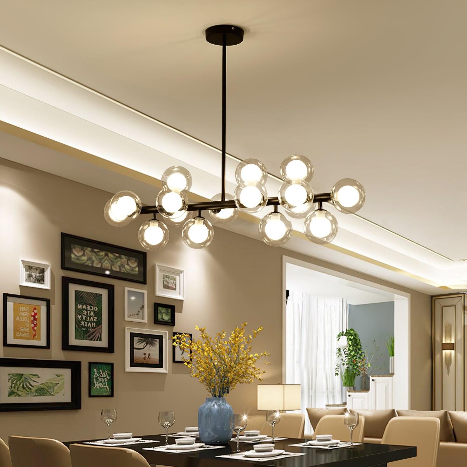 Lustra Chandelier Glass and Minimalist-Neutral Decor