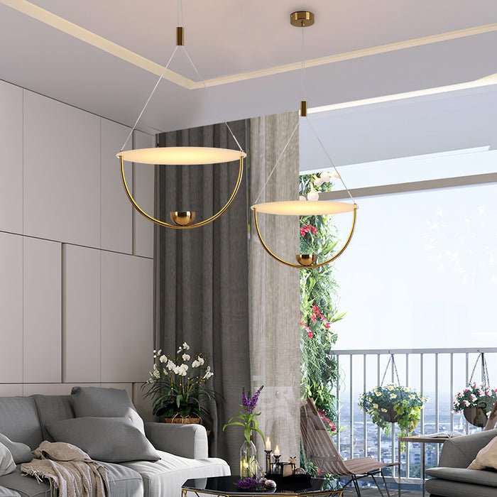 Vecaros Modern Minimalist Disc Pendant Lamp-Neutral Decor