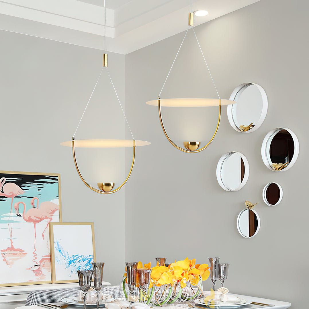 Vecaros Modern Minimalist Disc Pendant Lamp-Neutral Decor