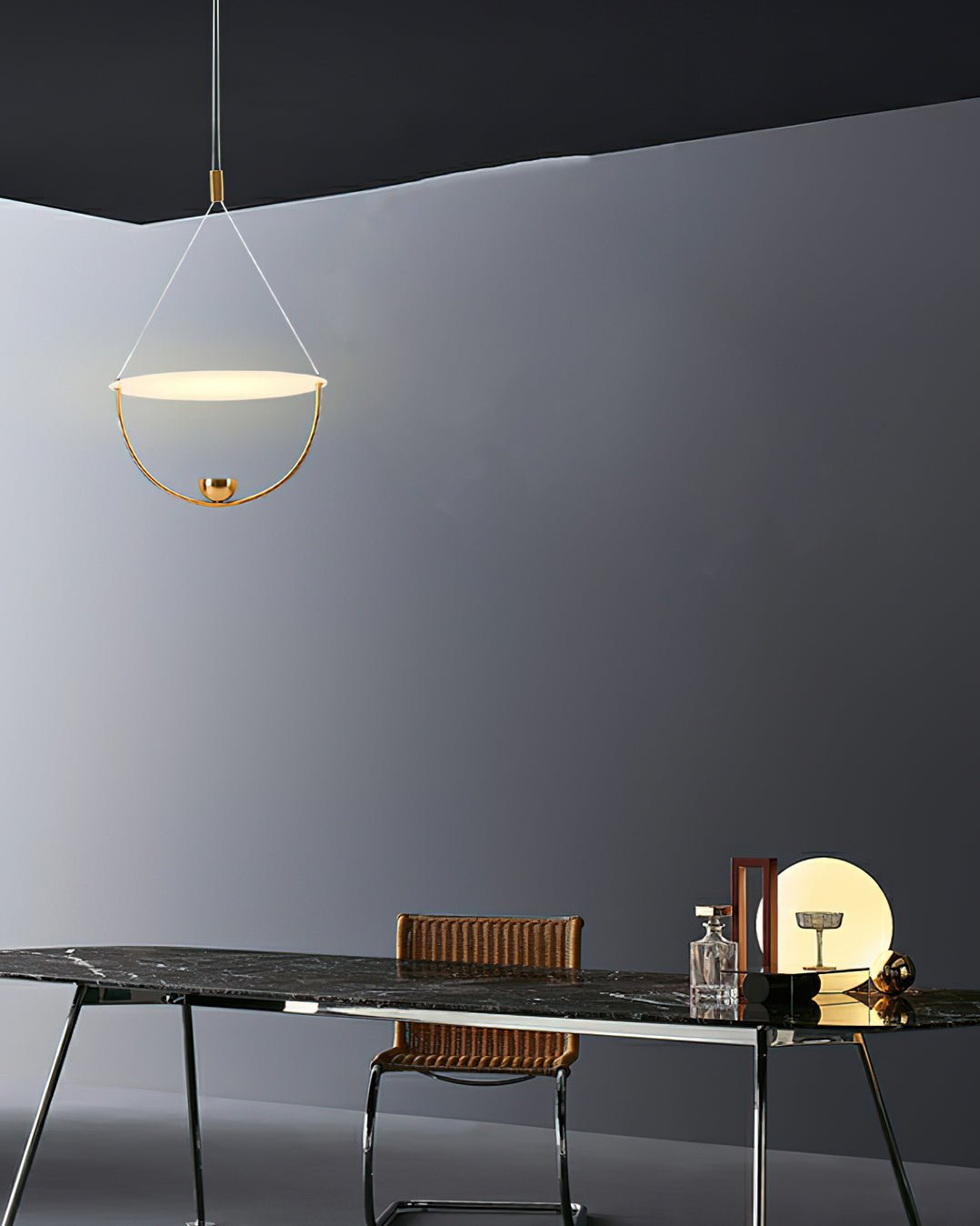 Vecaros Modern Minimalist Disc Pendant Lamp-Neutral Decor