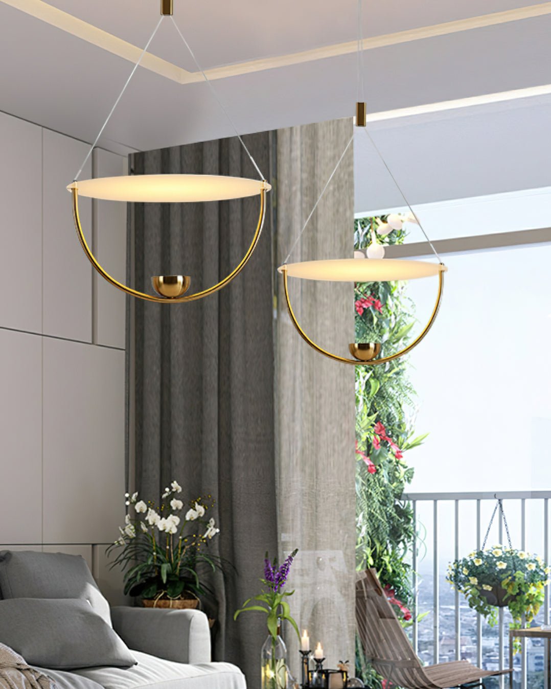 Vecaros Modern Minimalist Disc Pendant Lamp-Neutral Decor