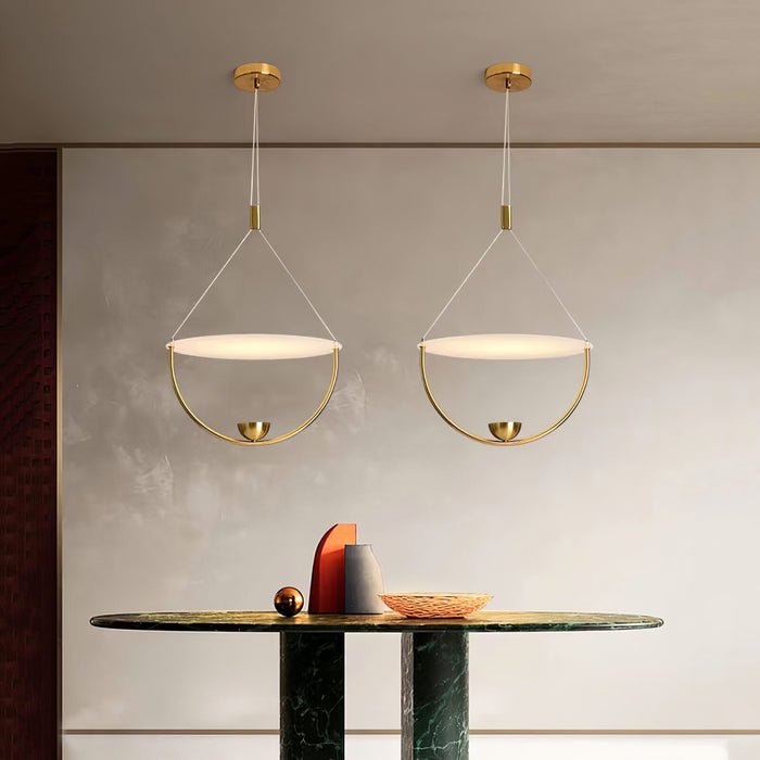 Vecaros Modern Minimalist Disc Pendant Lamp-Neutral Decor