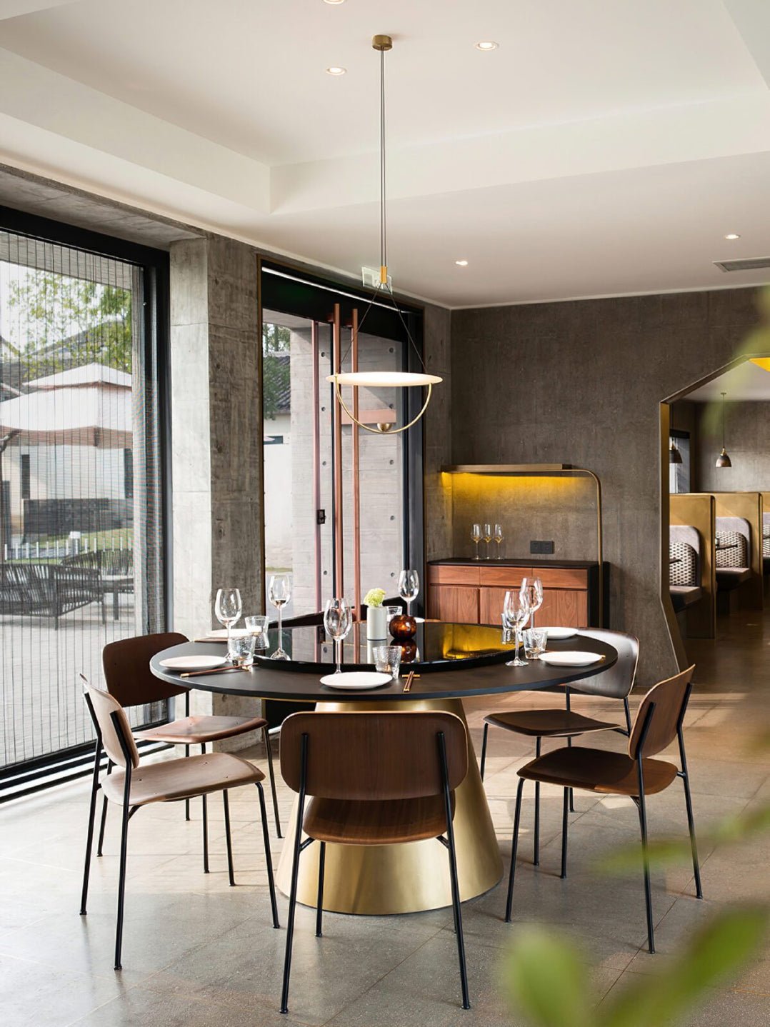 Vecaros Modern Minimalist Disc Pendant Lamp-Neutral Decor