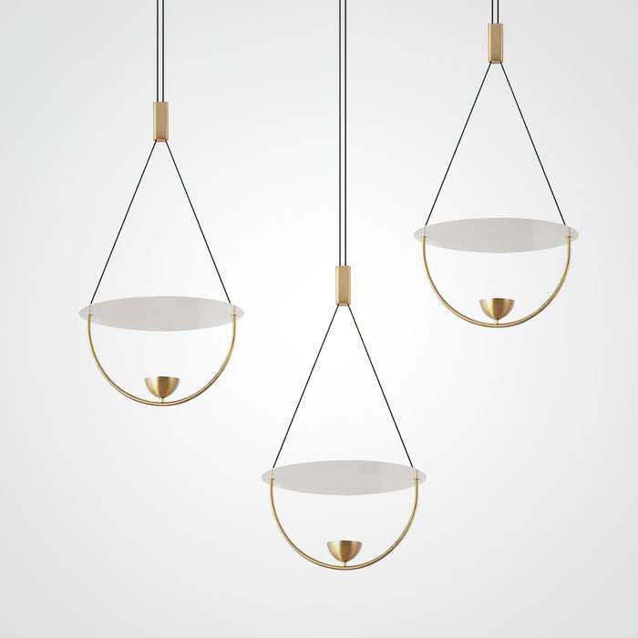 Vecaros Modern Minimalist Disc Pendant Lamp-Neutral Decor