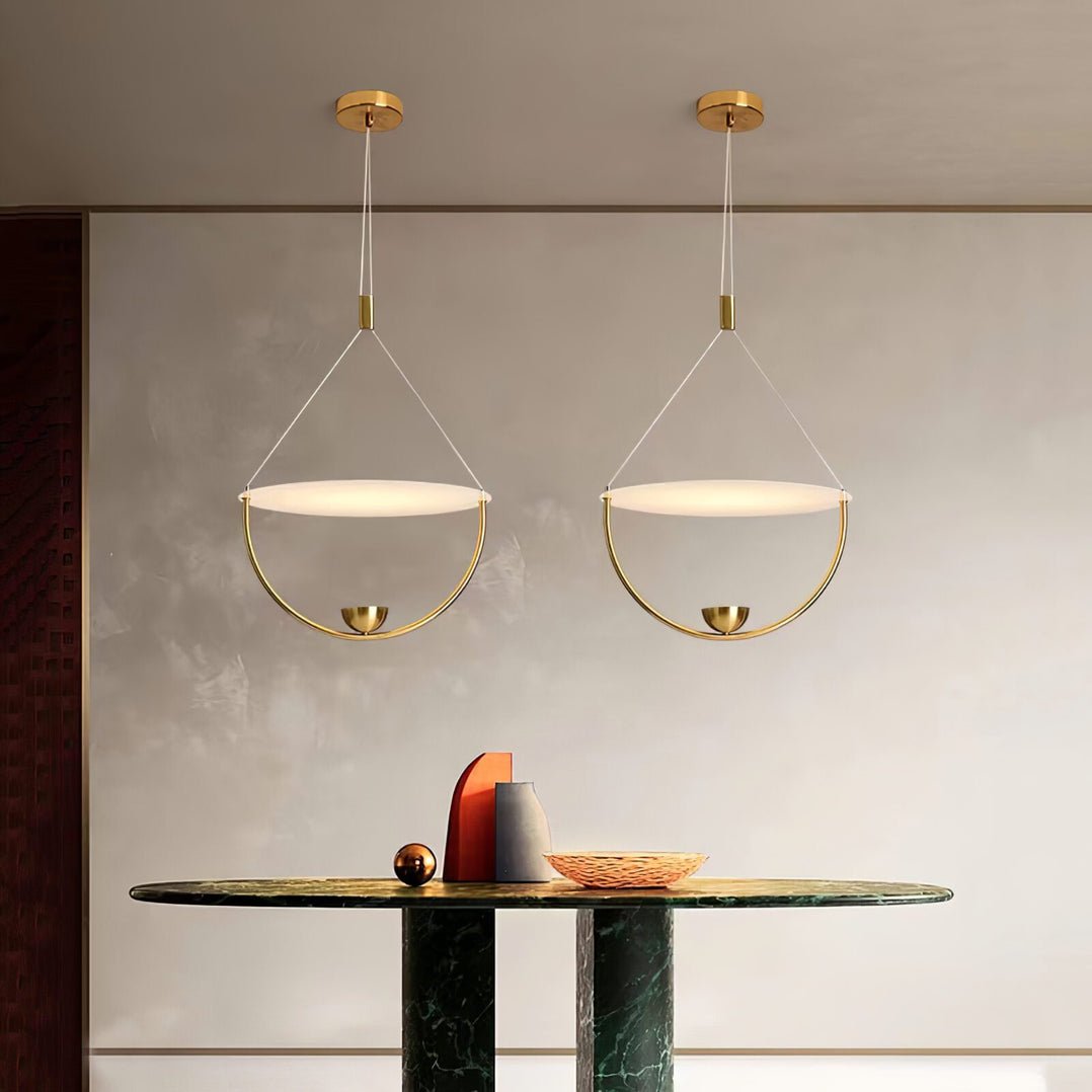 Vecaros Modern Minimalist Disc Pendant Lamp-Neutral Decor